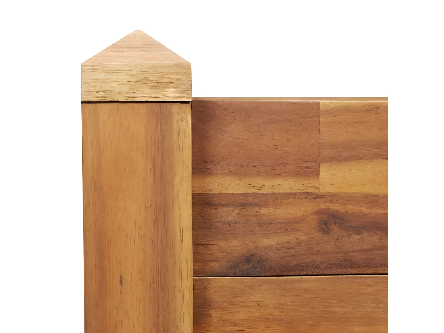 Jardinera de madera maciza de acacia 60x60x84 cm ES16077