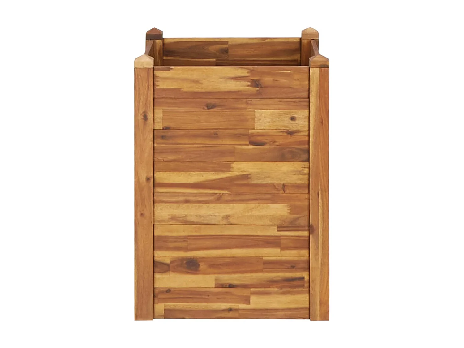 Jardinera de madera maciza de acacia 60x60x84 cm ES16077