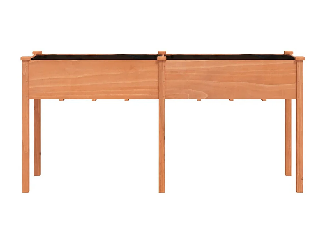 Vaso/floreira c/ forro 161x45x76 cm abeto maciço castanho PT170052