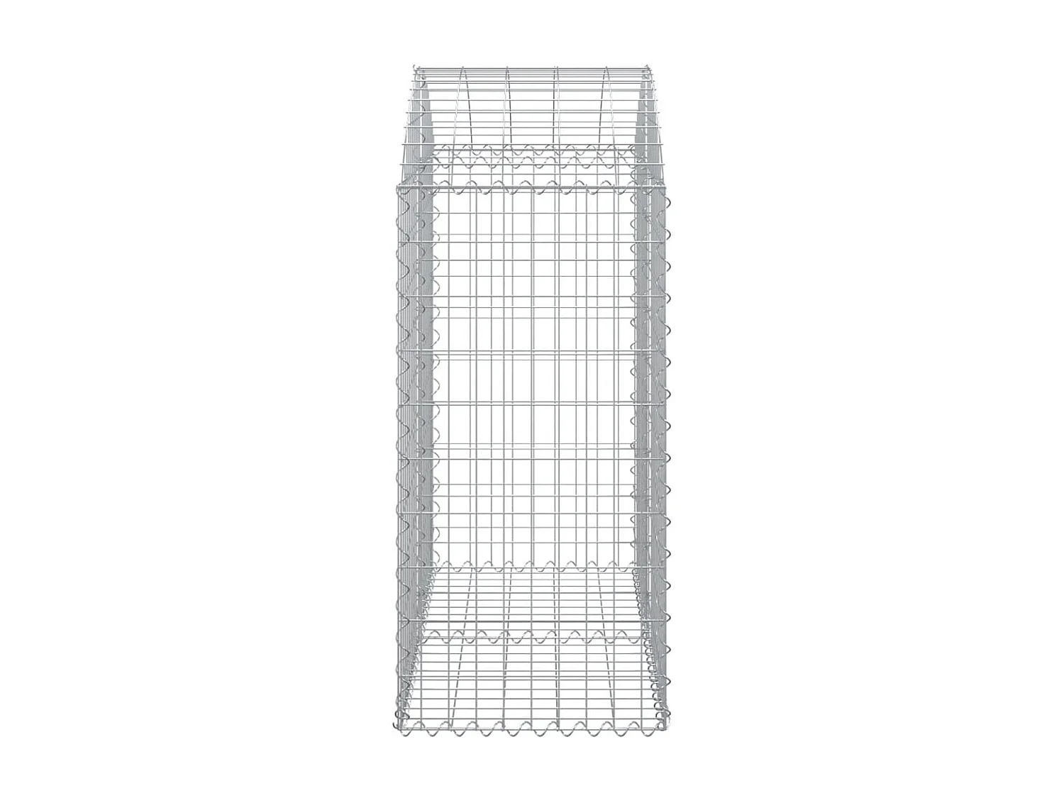 Panier de gabions arqué 100x50x100/120 cm Fer galvanisé WVGQ5365