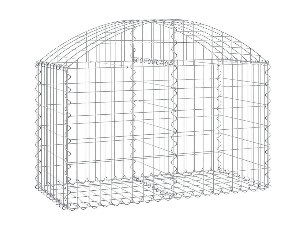 Panier de gabions arqué 100x50x60/80 cm Fer galvanisé WVGQ1864