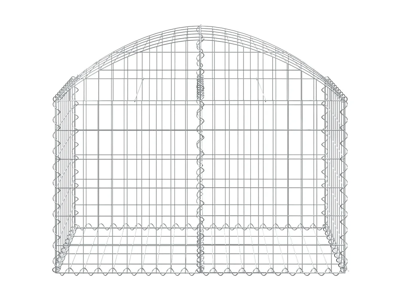 Panier de gabions arqué 100x50x60/80 cm Fer galvanisé WVGQ1864