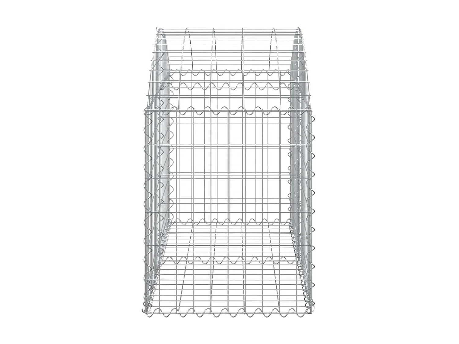 Panier de gabions arqué 100x50x60/80 cm Fer galvanisé WVGQ1864
