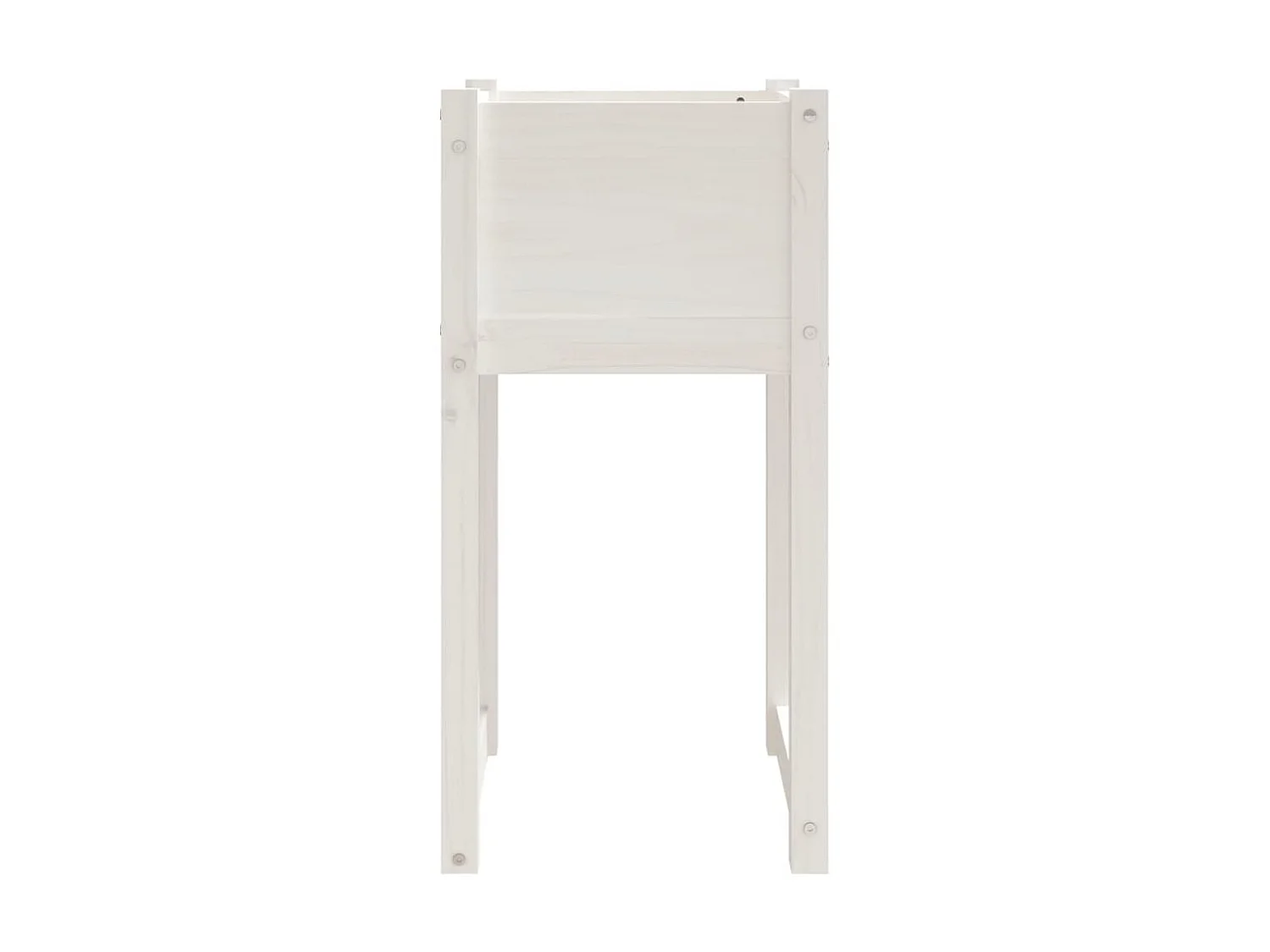 Jardinière Blanc 40x40x81 cm Bois massif de pin BE2877