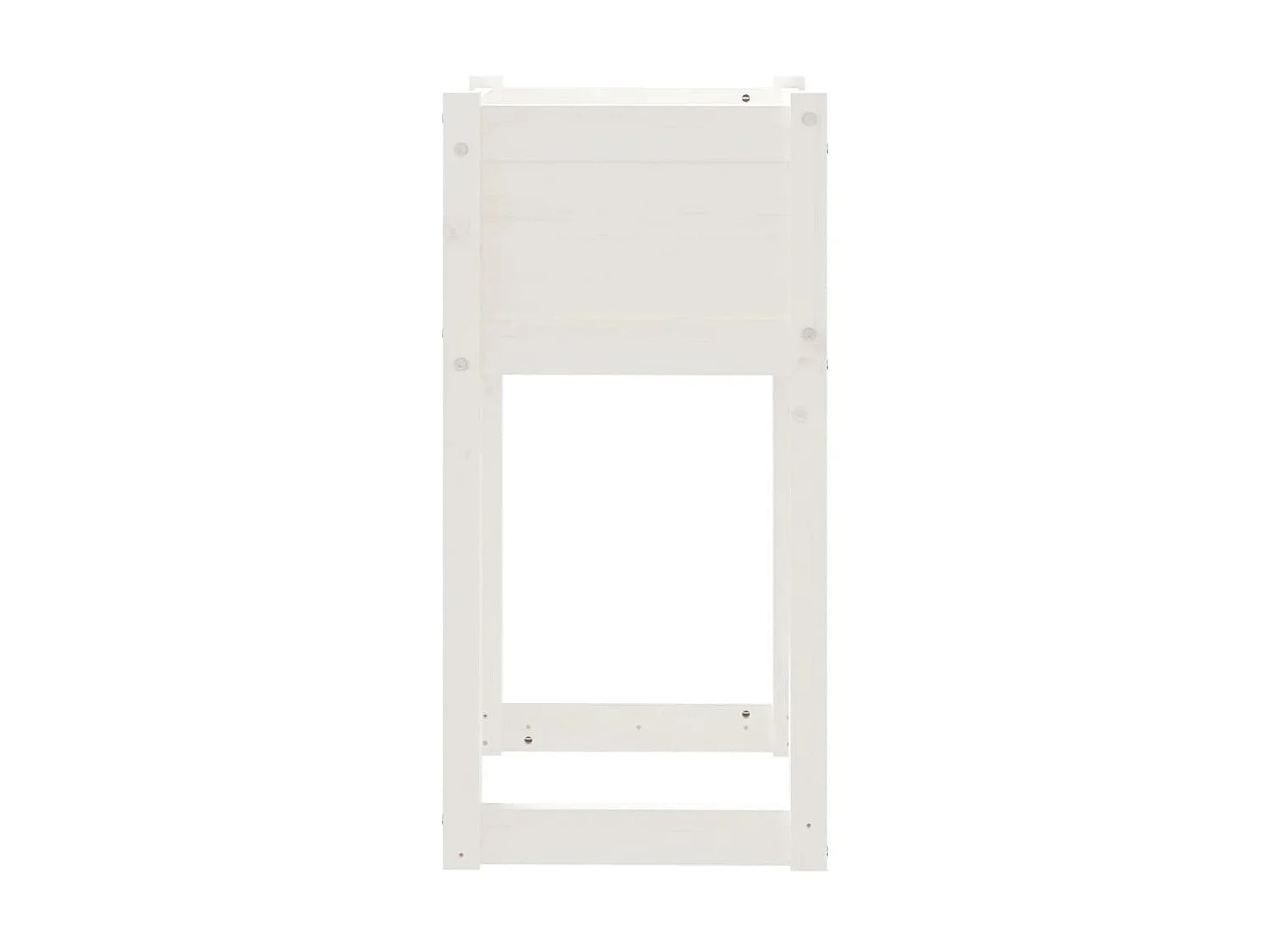 Jardinière Blanc 40x40x81 cm Bois massif de pin BE2877