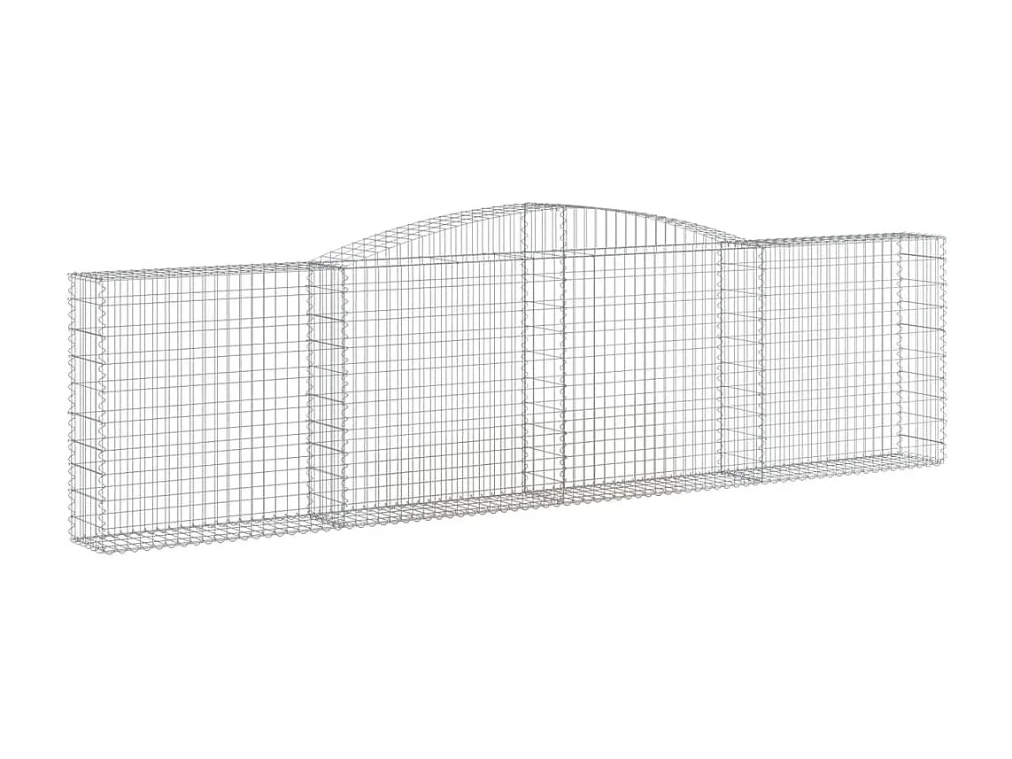 Panier de gabions arqué 400x30x100/120 cm Fer galvanisé WVGQ3833