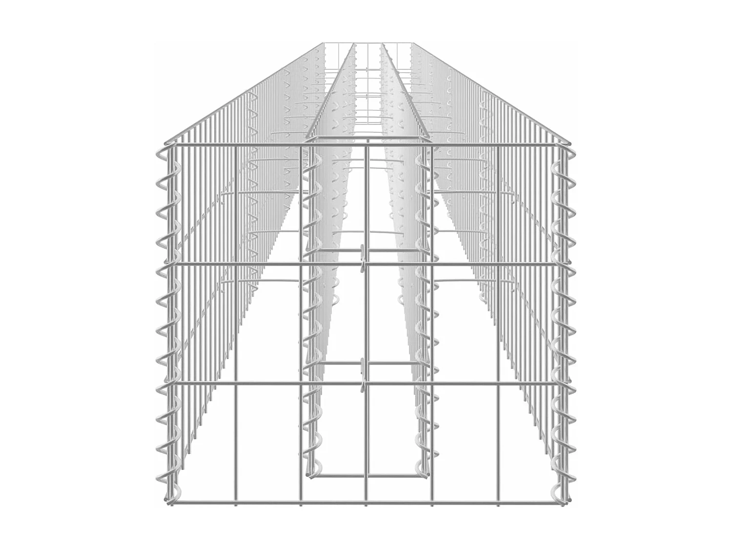 Lit surélevé à gabion Acier galvanisé 450x30x30 cm WVGQ9257