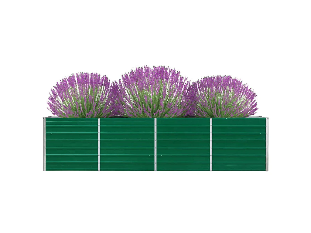 Jardinière 320x40x77 cm Acier galvanisé Vert BE6055