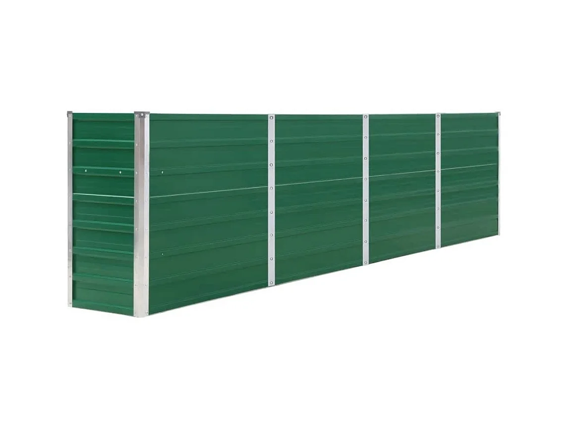 Jardinière 320x40x77 cm Acier galvanisé Vert BE6055