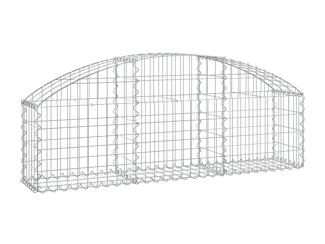 Panier de gabions arqué 150x30x40/60 cm Fer galvanisé WVGQ1084
