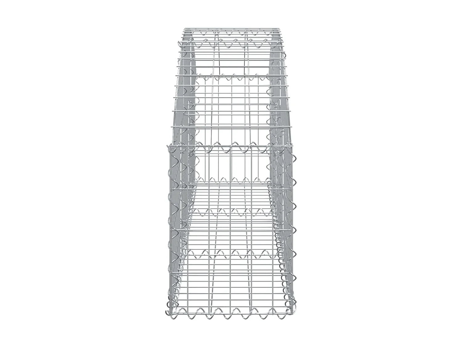 Panier de gabions arqué 150x30x40/60 cm Fer galvanisé WVGQ1084
