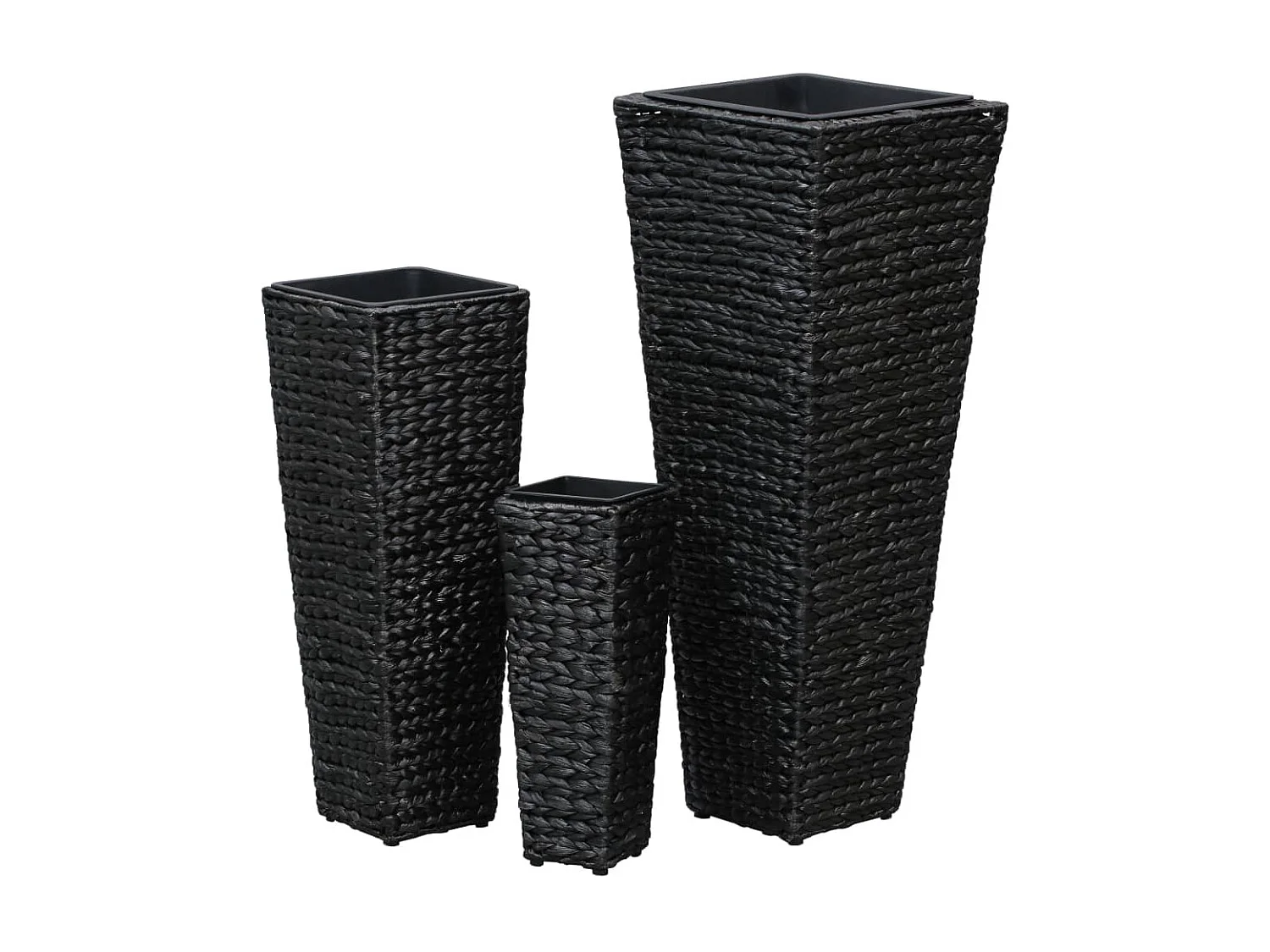 Vasos/floreiras 3 pcs jacinto de água preto PT913570