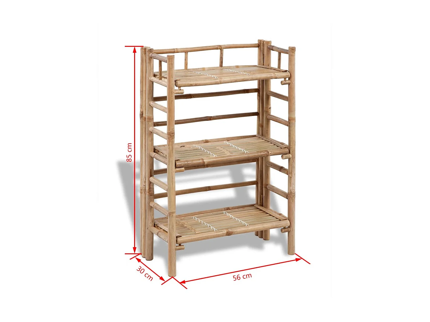 Jardinière Étagère à plantes 3 niveaux Bambou BE3739
