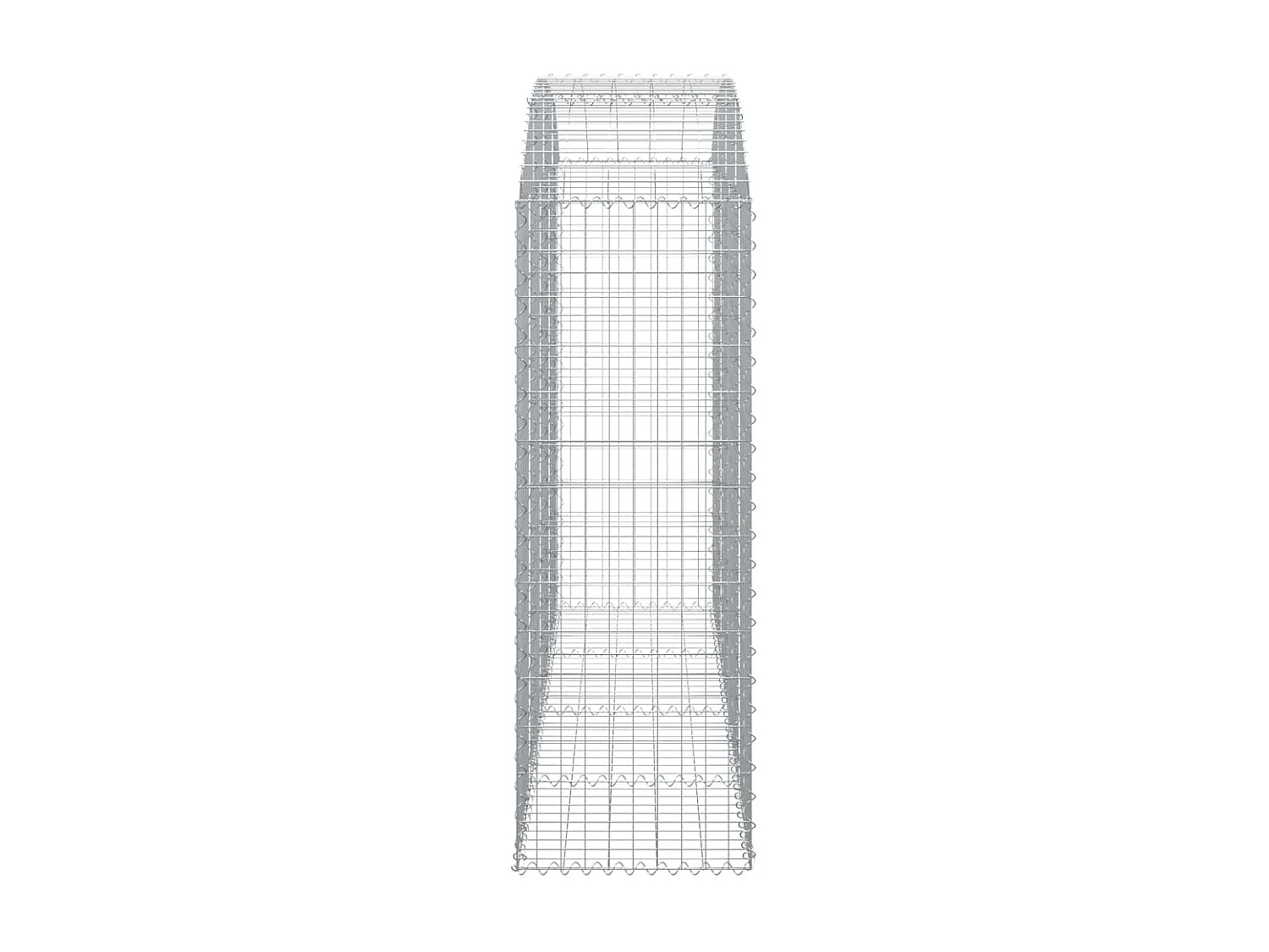 Panier de gabions arqué 200x50x140/160 cm Fer galvanisé WVGQ4363