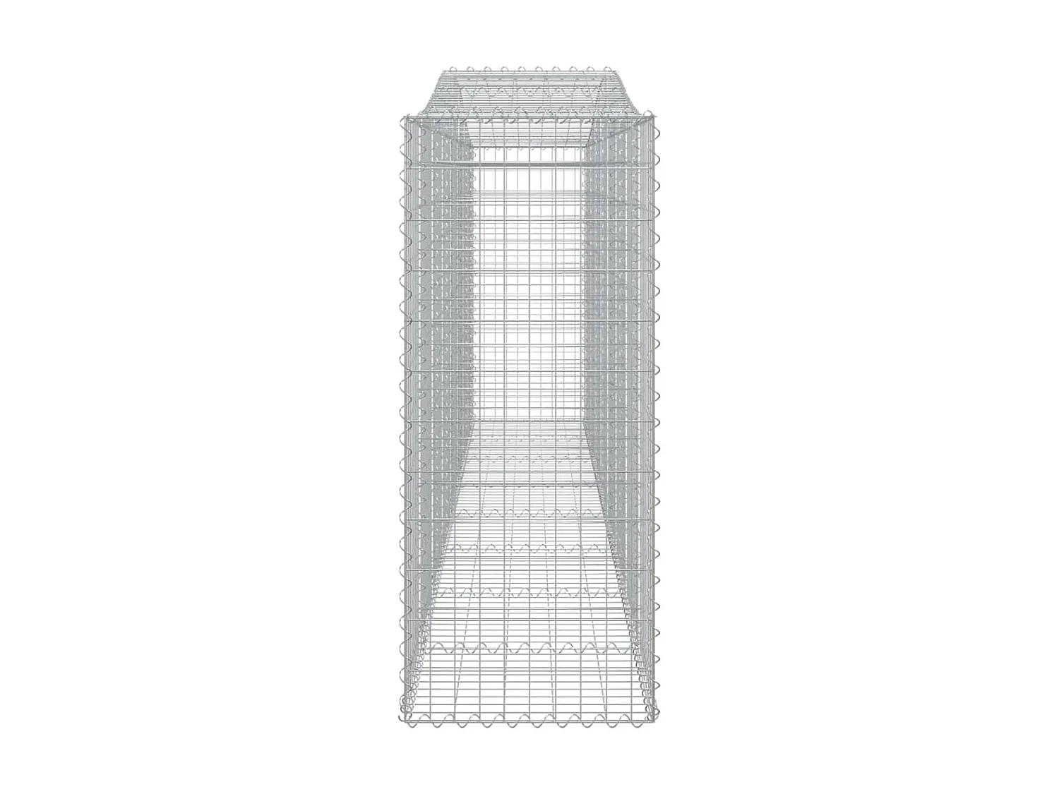 Cesta gaviones forma arco hierro galvanizado 400x50x120/140 cm ES78569