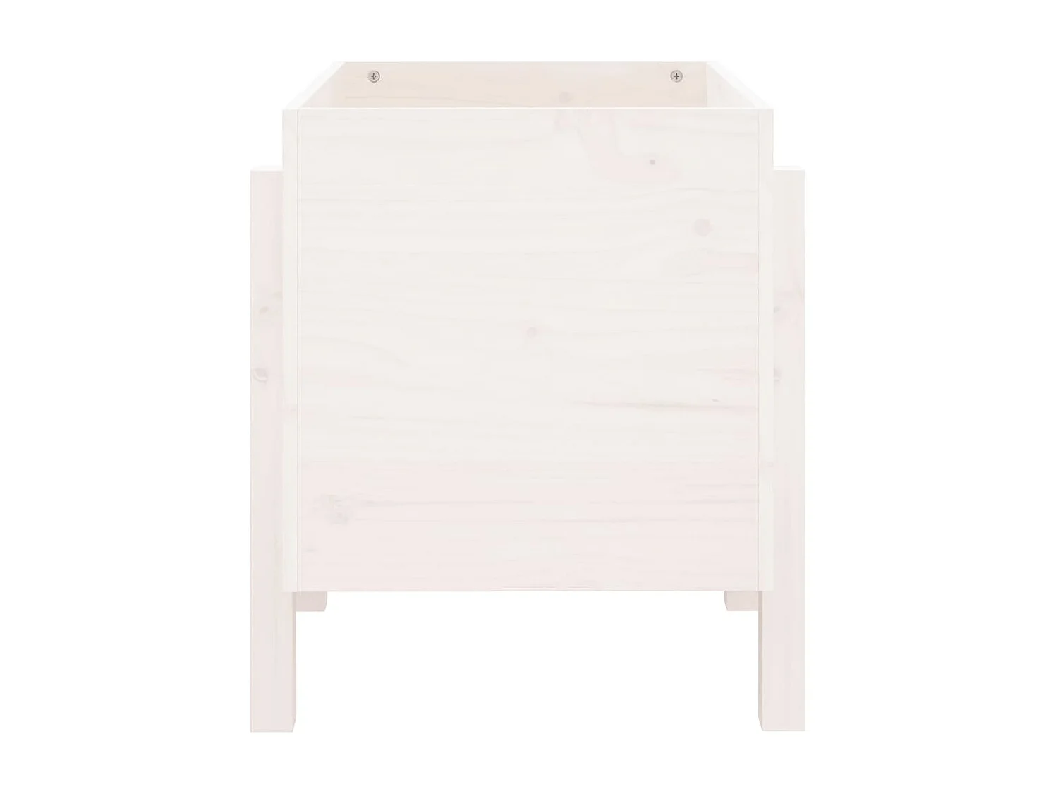 Jardinière blanc 62x50x57 cm bois massif de pin BE7919