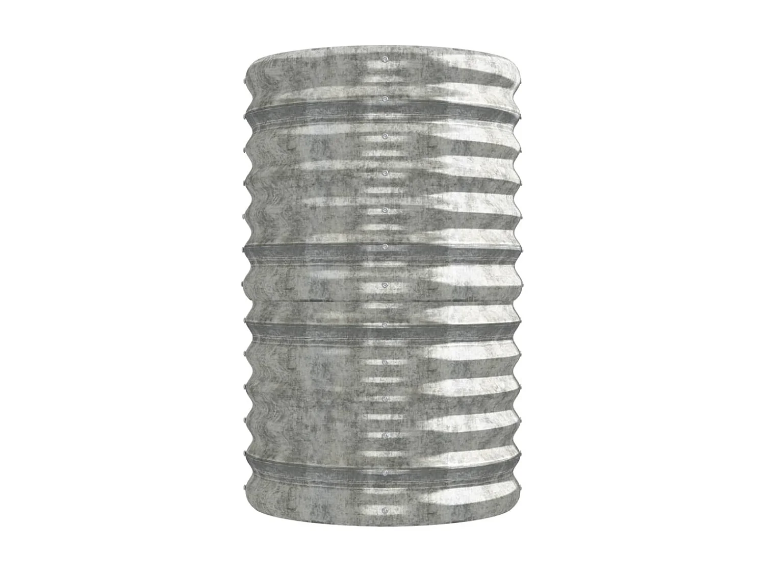 Plantenbak 224x40x68 cm gepoedercoat staal zilverkleurig