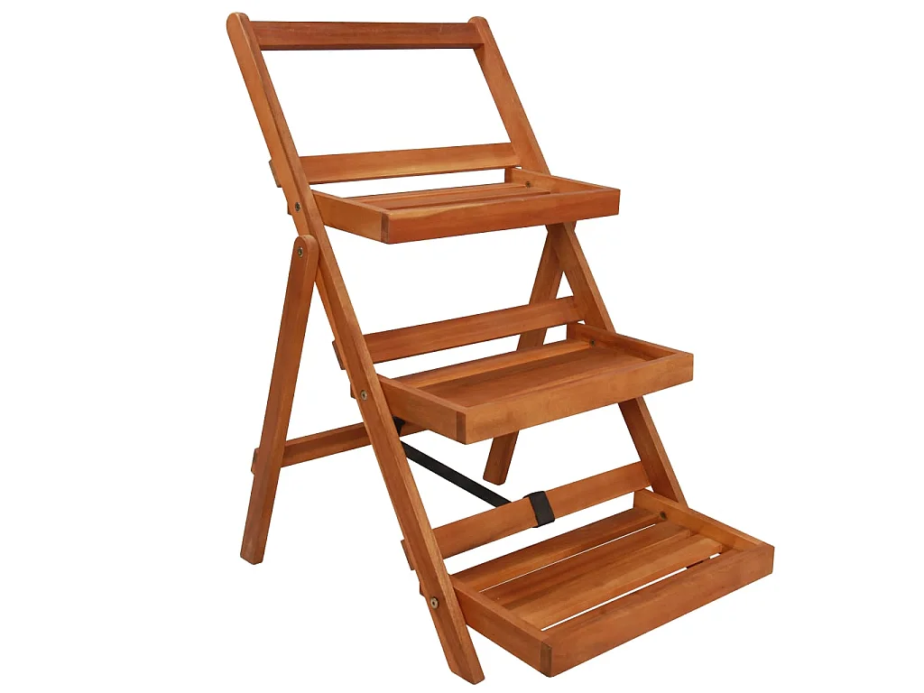 Jardinière Support de jardinière à 3 niveaux 50x63x80 cm Acacia solide  BE4348
