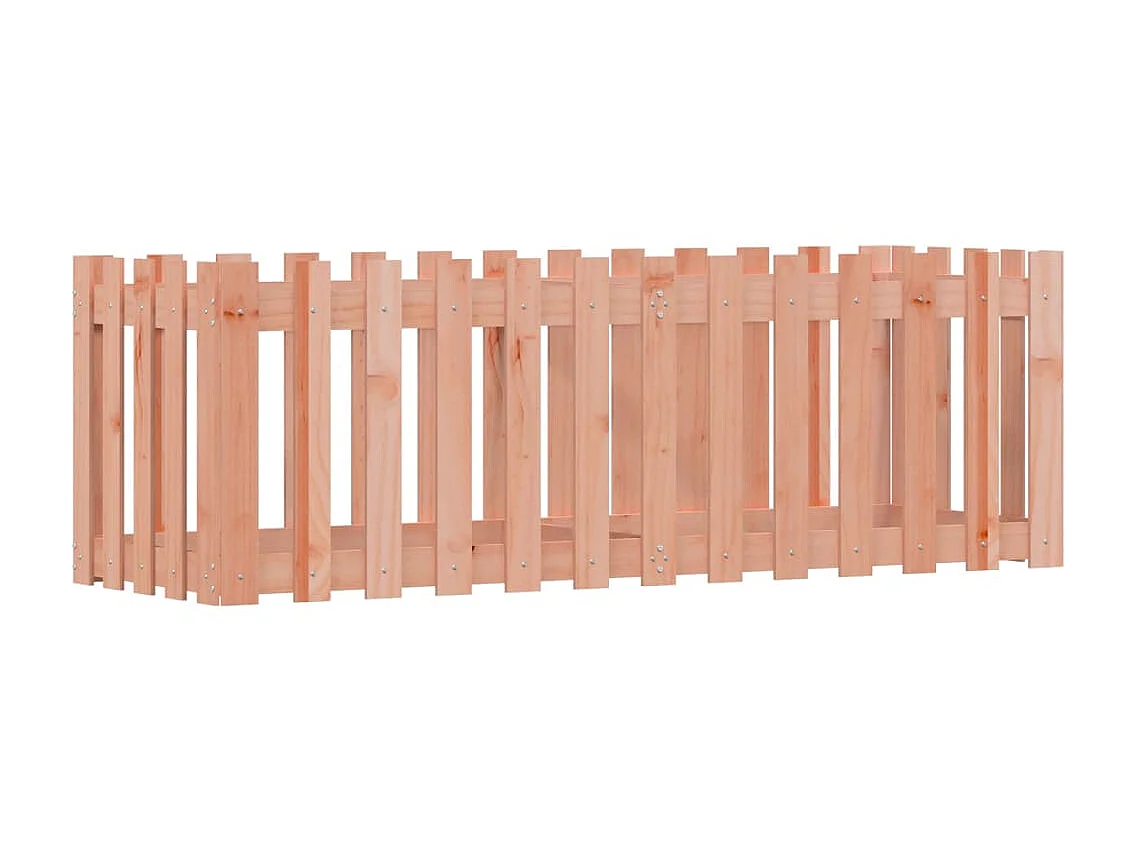 Canteiro elevado c/ design de cerca 150x50x50cm madeira douglas PT167725