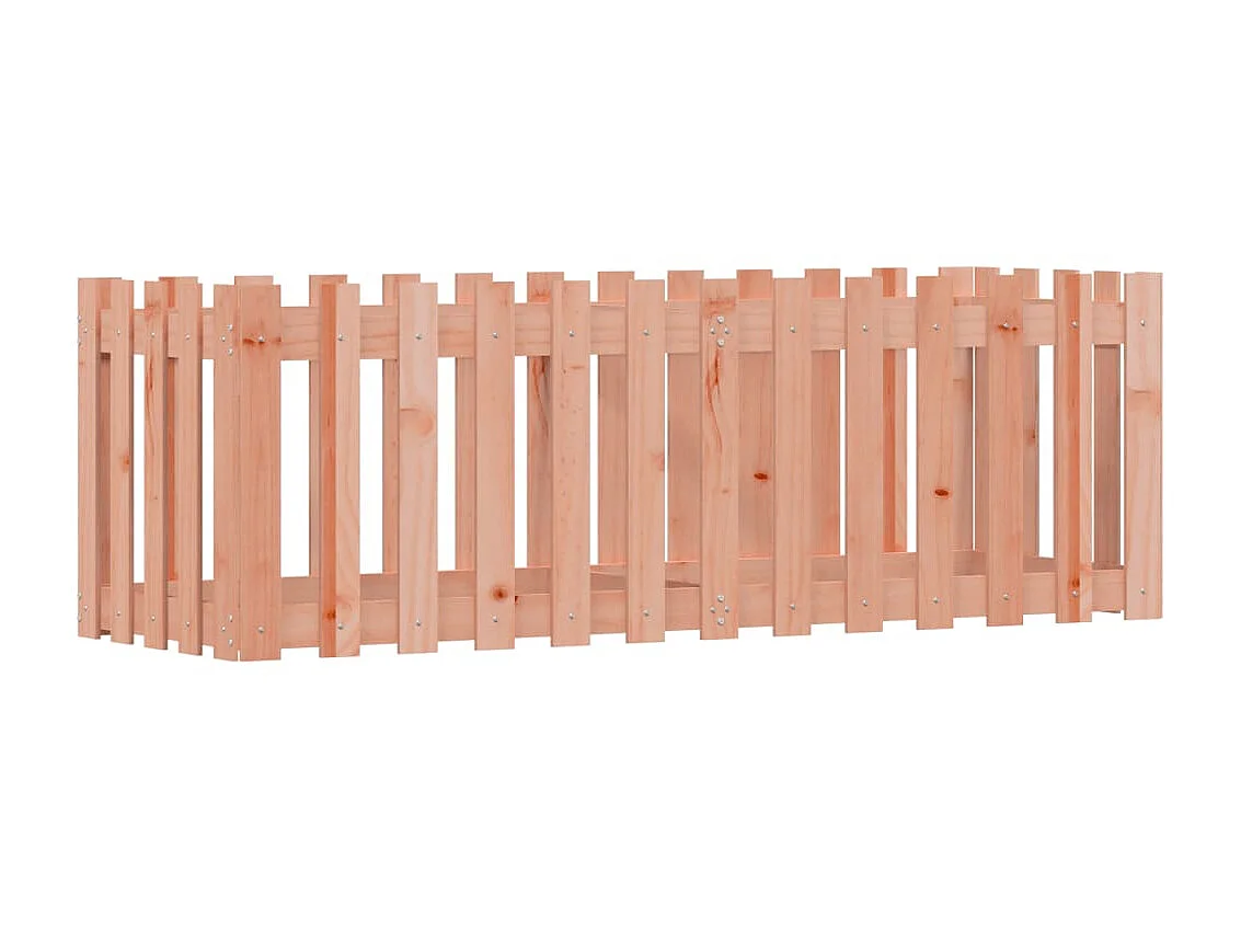 Canteiro elevado c/ design de cerca 150x50x50cm madeira douglas PT167725