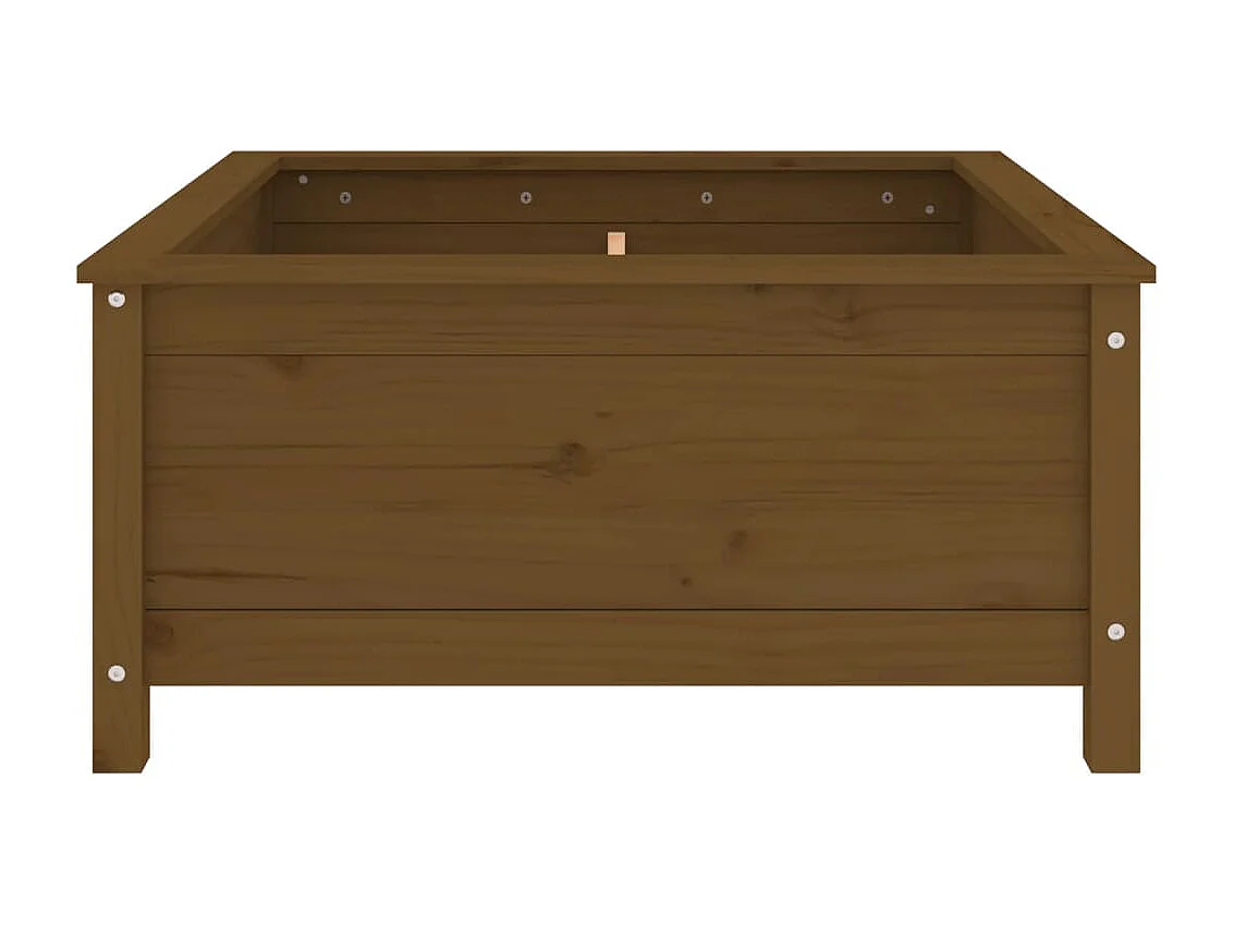 Vaso/floreira jardim 82,5x82,5x39 cm pinho maciço castanho-mel PT502217