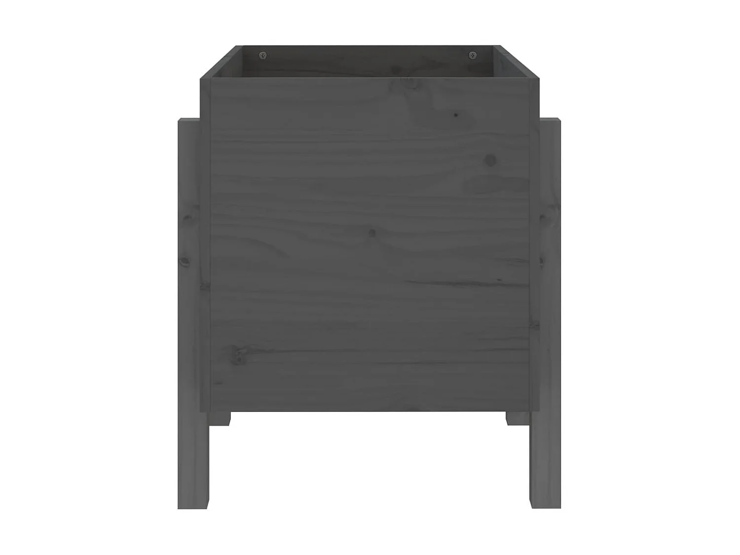 Plantenbak 62x50x57 cm massief grenenhout grijs NL643011