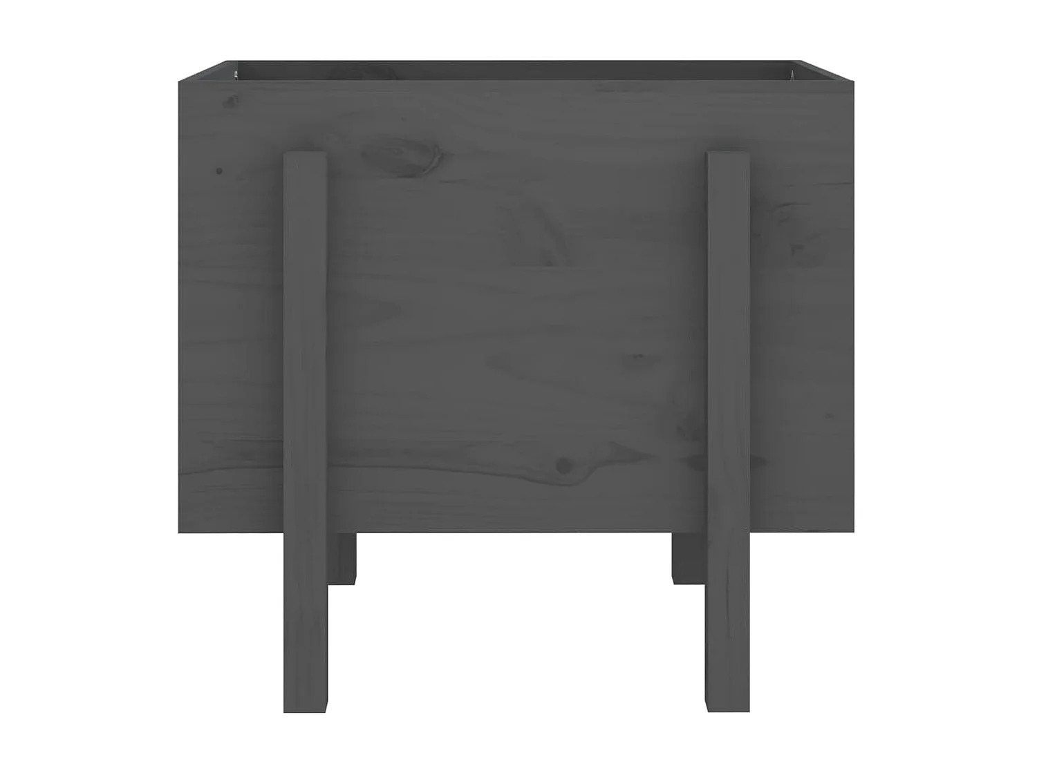 Jardinière gris 62x50x57 cm bois massif de pin BE8834