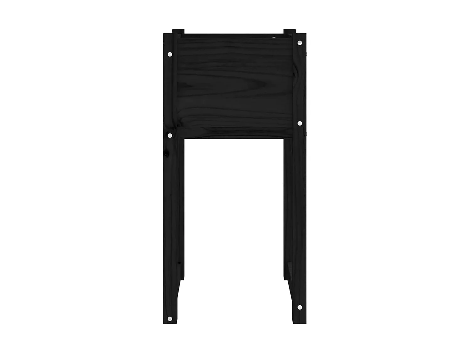 Jardinières 2 pcs Noir 40x40x81 cm Bois massif de pin BE2734