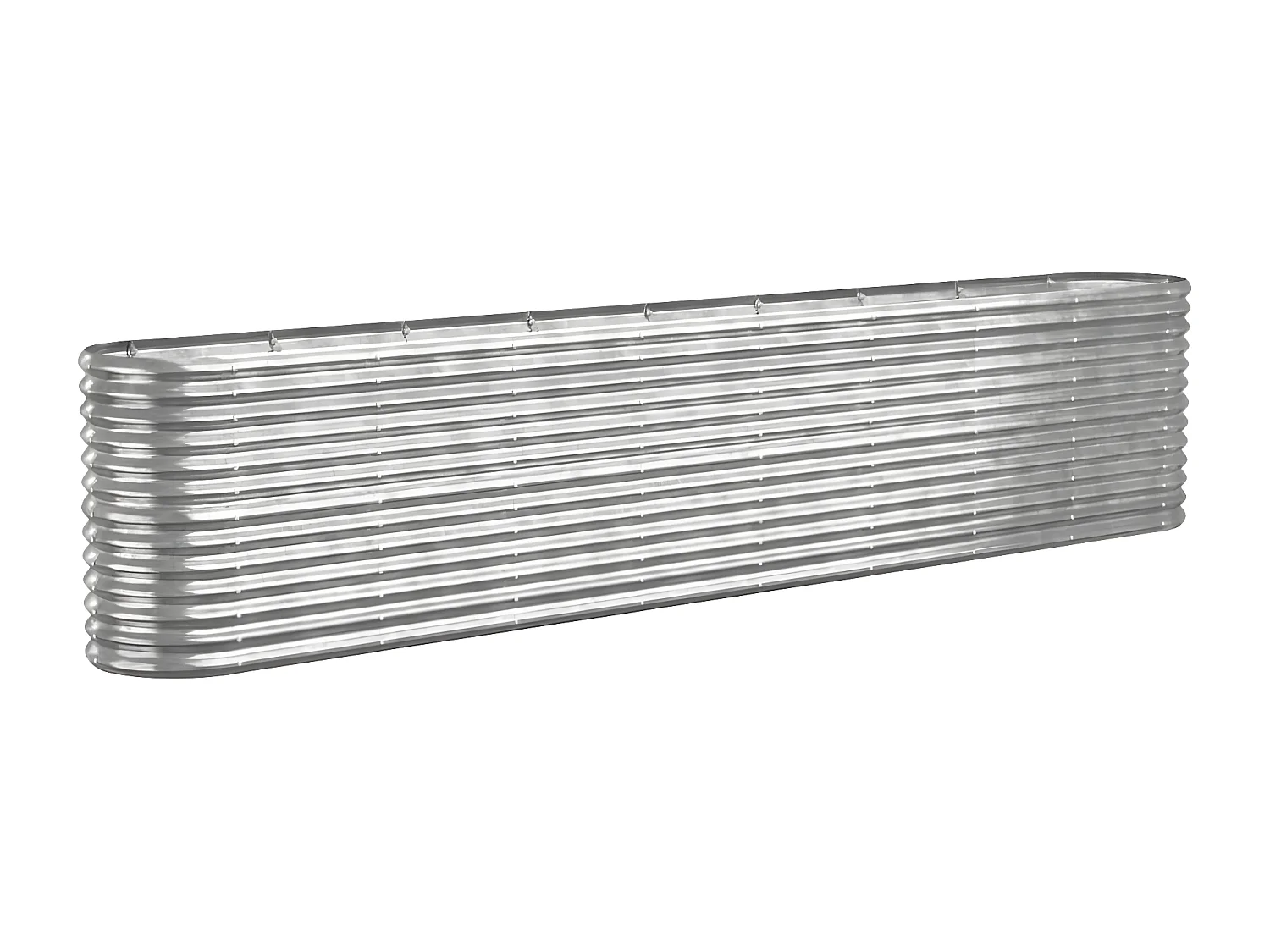 Jardinière Lit surélevé de jardin Acier enduit de poudre Argenté BE9638