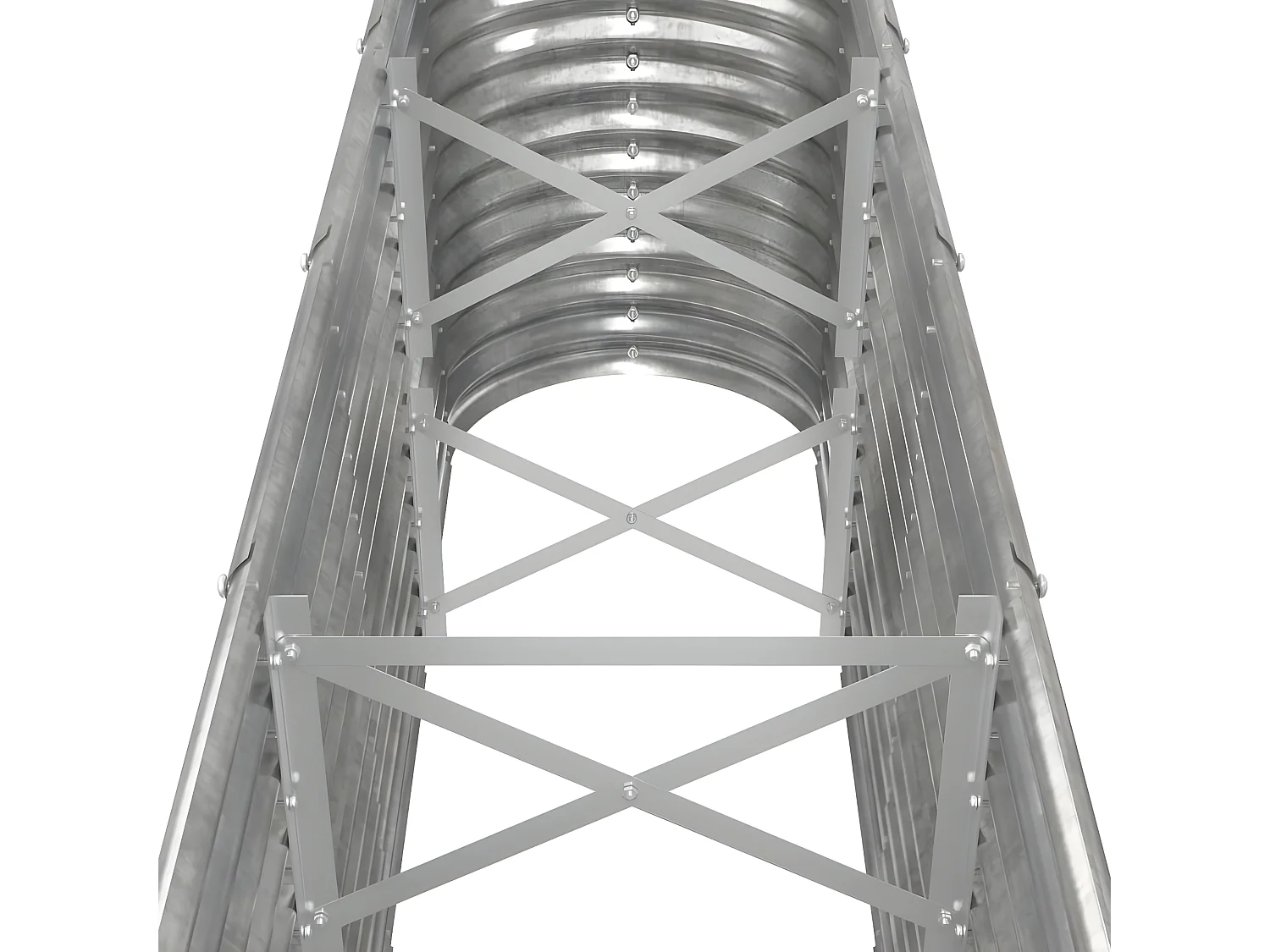 Jardinière Lit surélevé de jardin Acier enduit de poudre Argenté BE9638