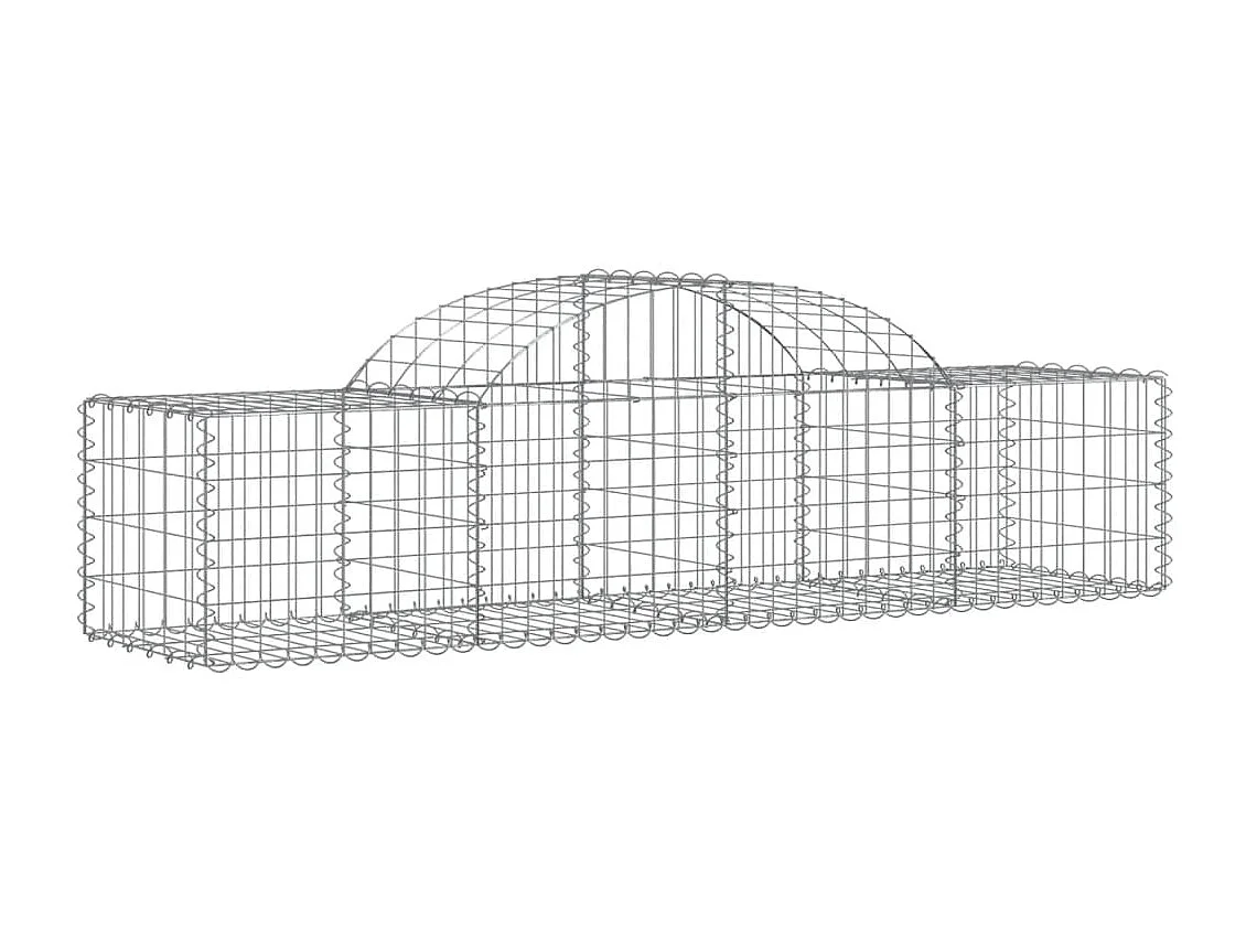 Paniers à gabions arqués 6 pcs 200x50x40/60 cm fer galvanisé WVGQ2826