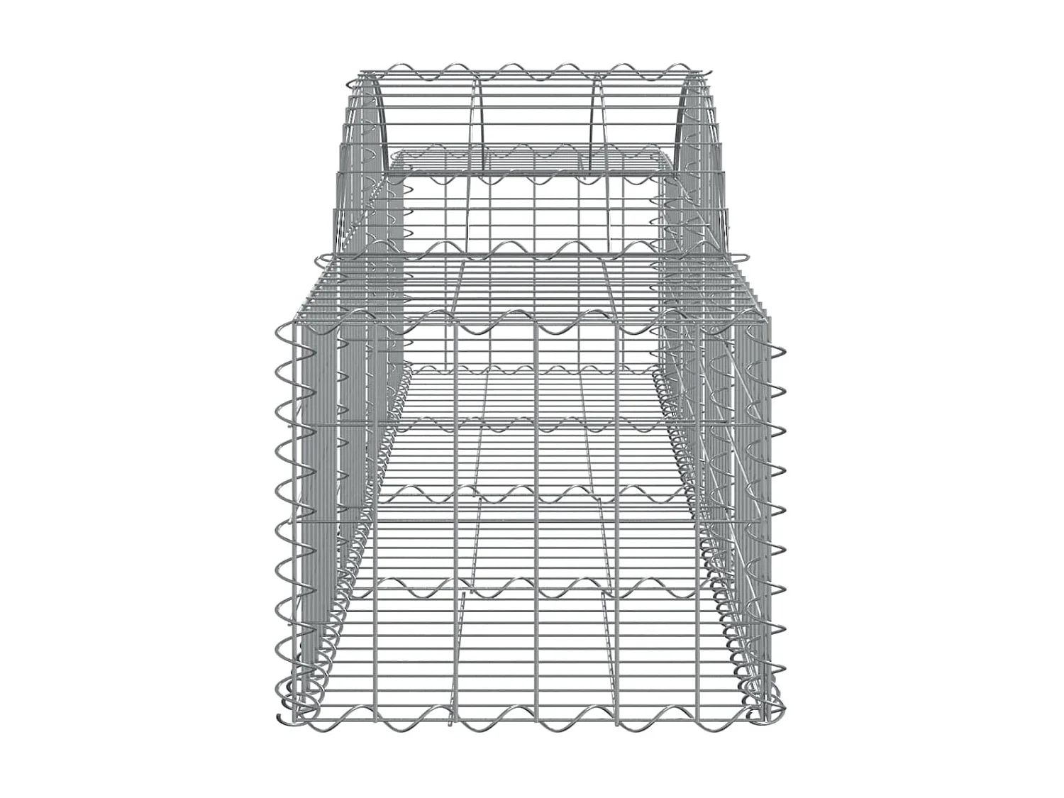 Paniers à gabions arqués 6 pcs 200x50x40/60 cm fer galvanisé WVGQ2826