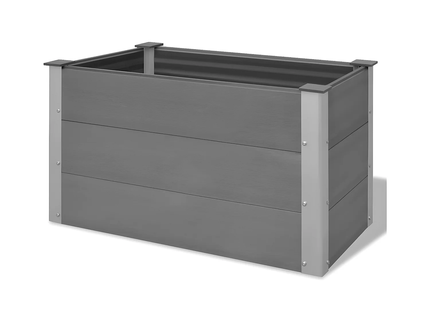 Jardinera de WPC gris 100x50x54 cm ES66814