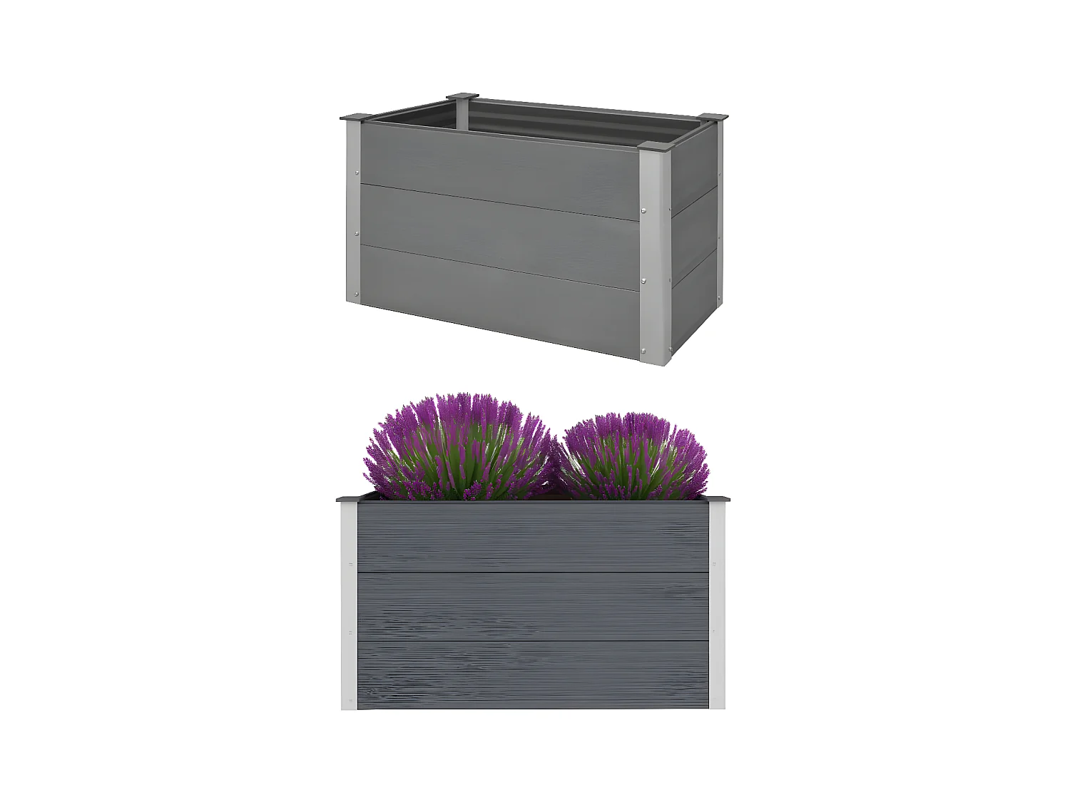 Jardinera de WPC gris 100x50x54 cm ES66814