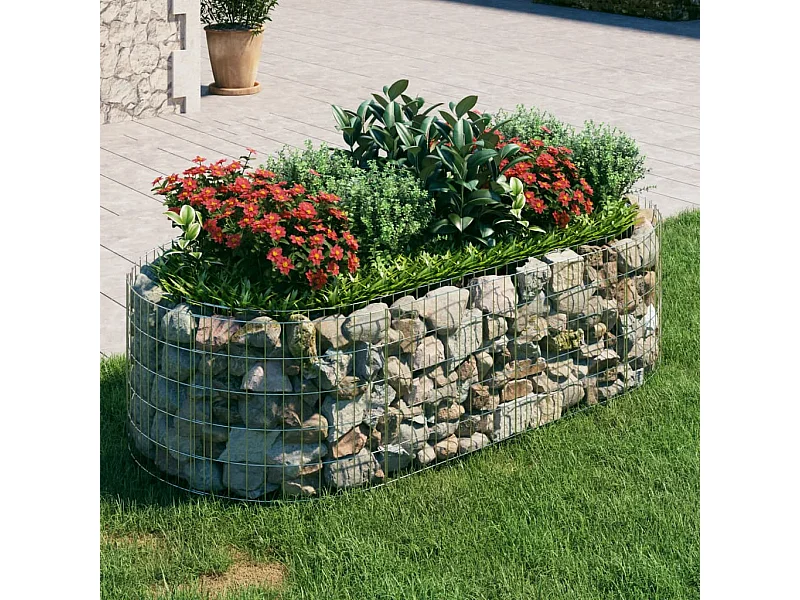 Canteiro elevado/cesto gabião 200x100x50 cm ferro galvanizado PT304158