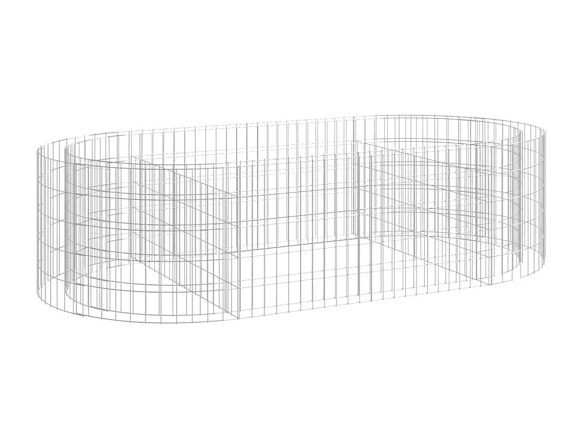 Lit surélevé à gabion Fer galvanisé 200x100x50 cm WVGQ8625