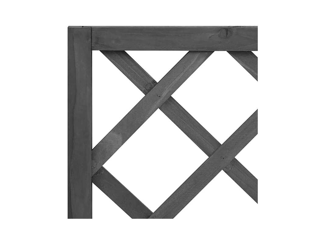 Jardinière à treillis jardin Noir 70x30x135 cm Bois de sapin BE2900