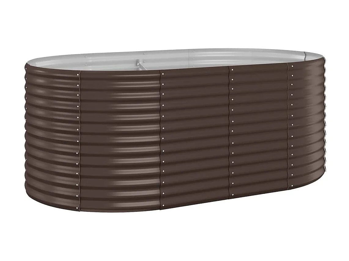 Jardinière Lit surélevé de jardin Acier enduit de poudre marron WVGQ2259