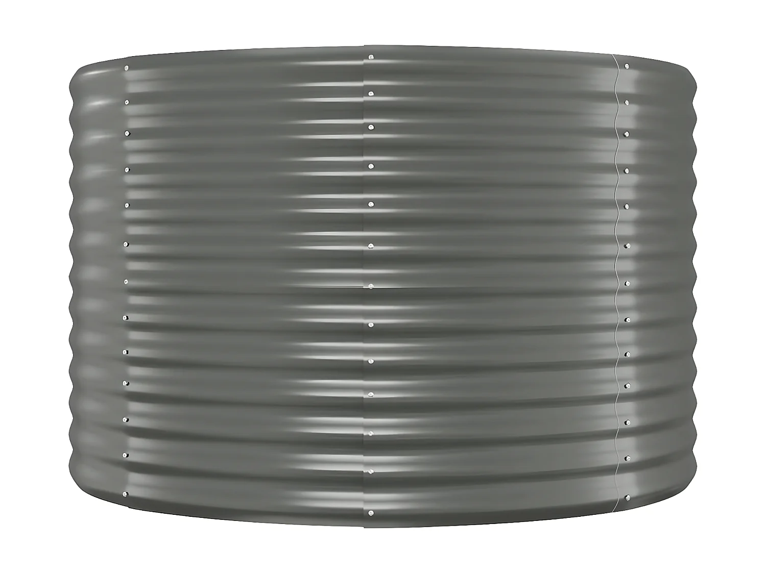 Plantenbak 100x100x68 cm gepoedercoat staal grijs