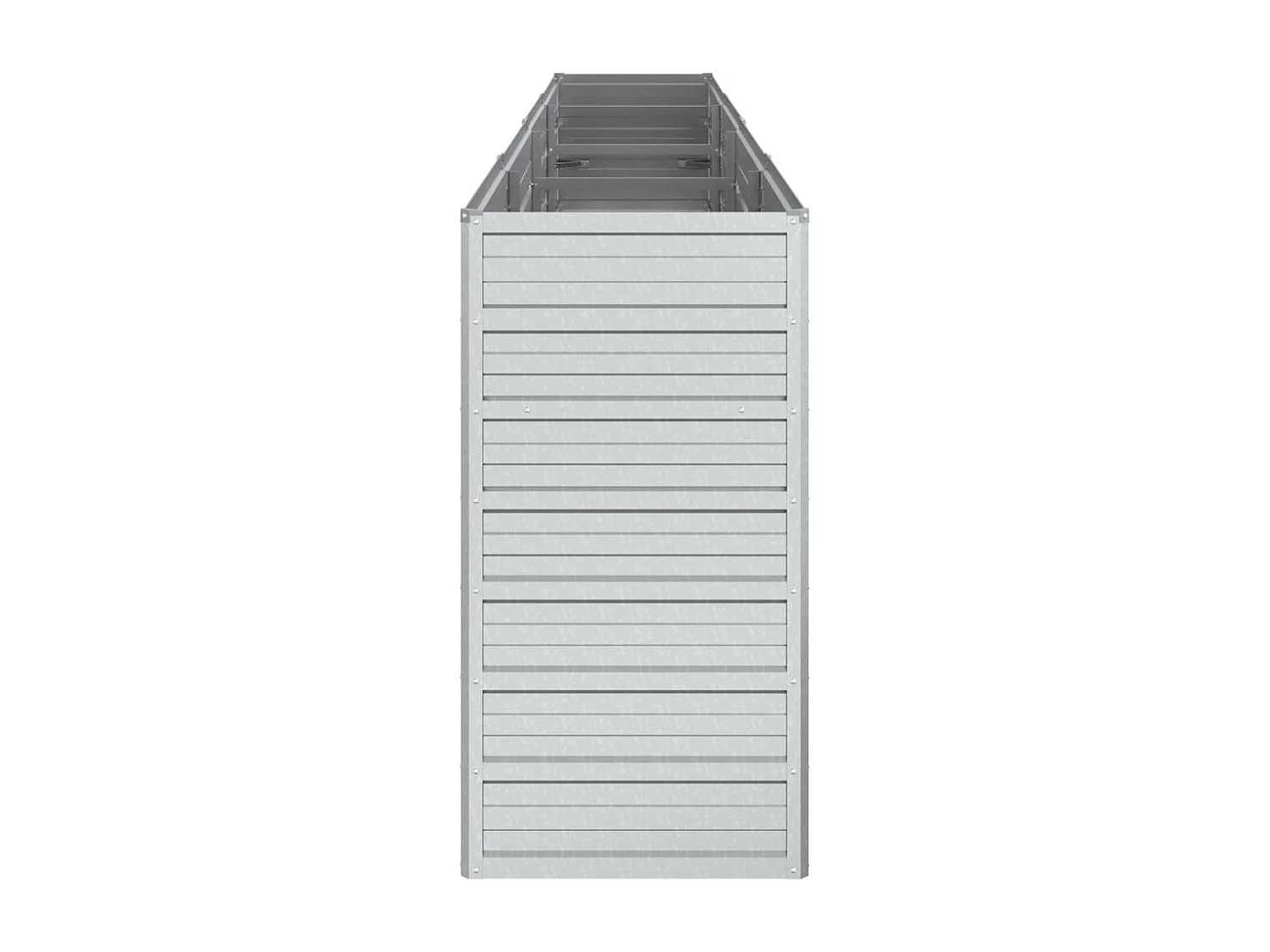 Canteiro elevado de jardim 320x40x77cm aço galvanizado prateado PT237684