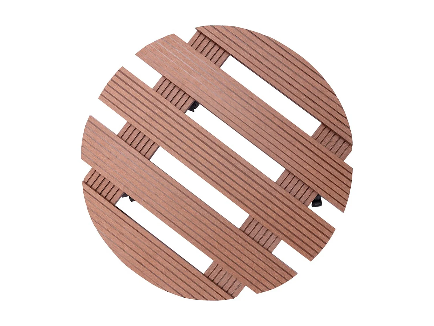 Suportes com rodas para vasos 2 pcs Ø30x7,5 cm WPC castanho PT652917