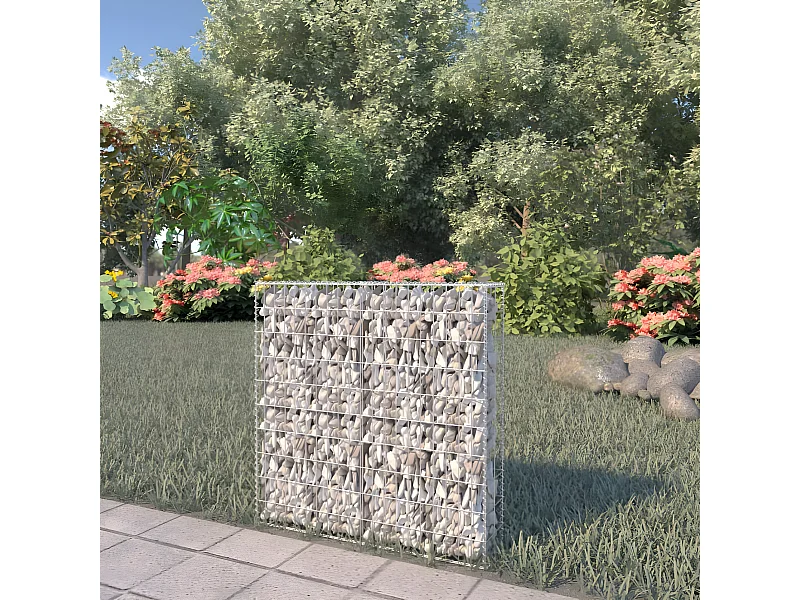 Muro gabião com tampas aço galvanizado 80x20x100 cm PT914961