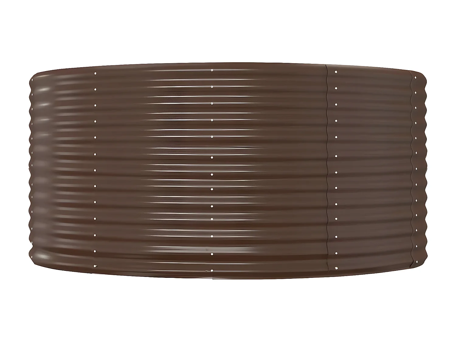 Jardinera acero con recubrimiento en polvo marrón 140x140x68 cm ES50014