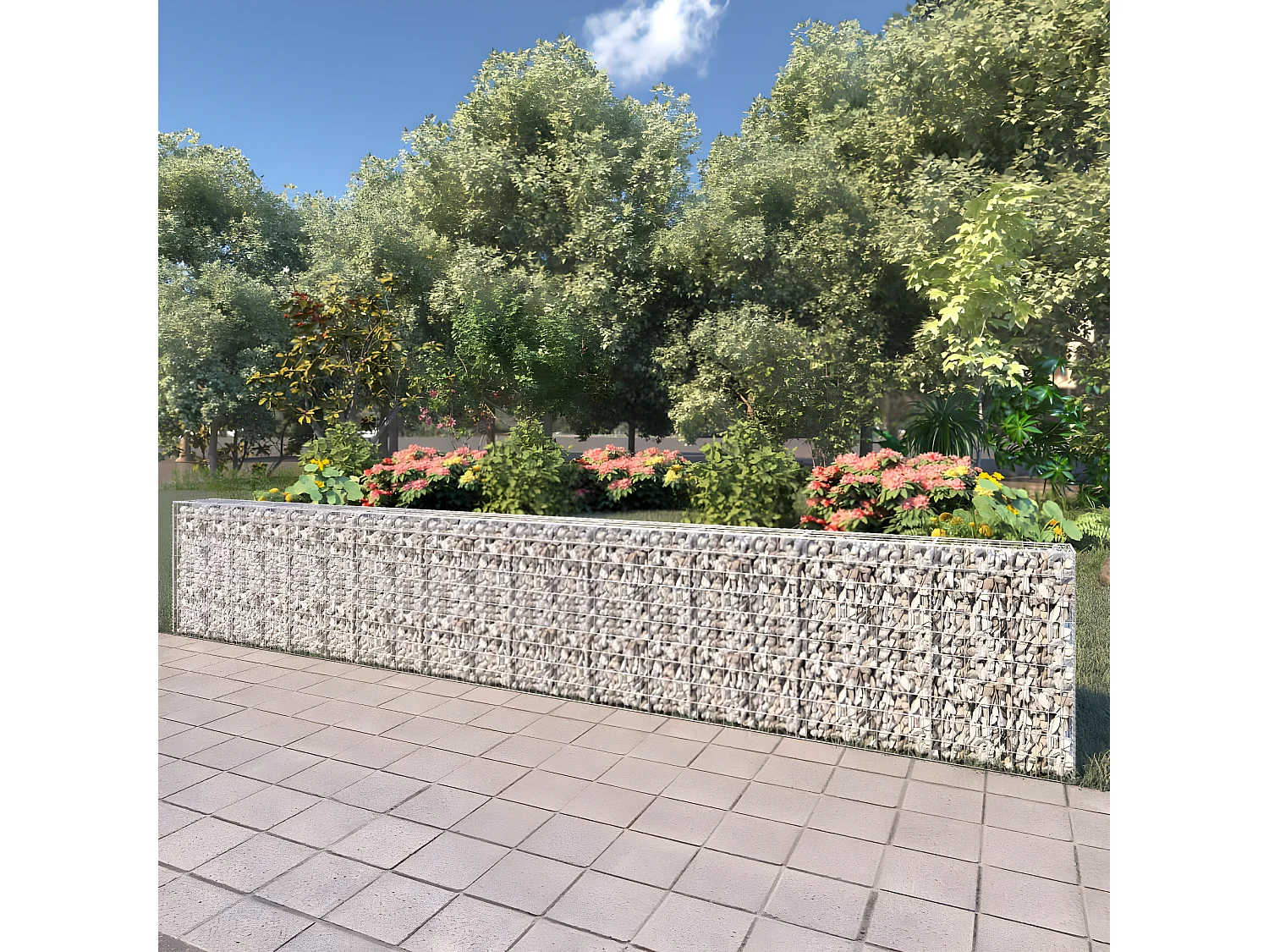 Mur à gabion avec couvercles Acier galvanisé 600 x 30 x 100 cm WVGQ5725