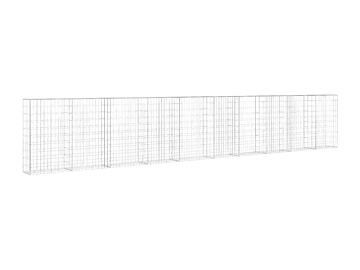 Mur à gabion avec couvercles Acier galvanisé 600 x 30 x 100 cm WVGQ5725