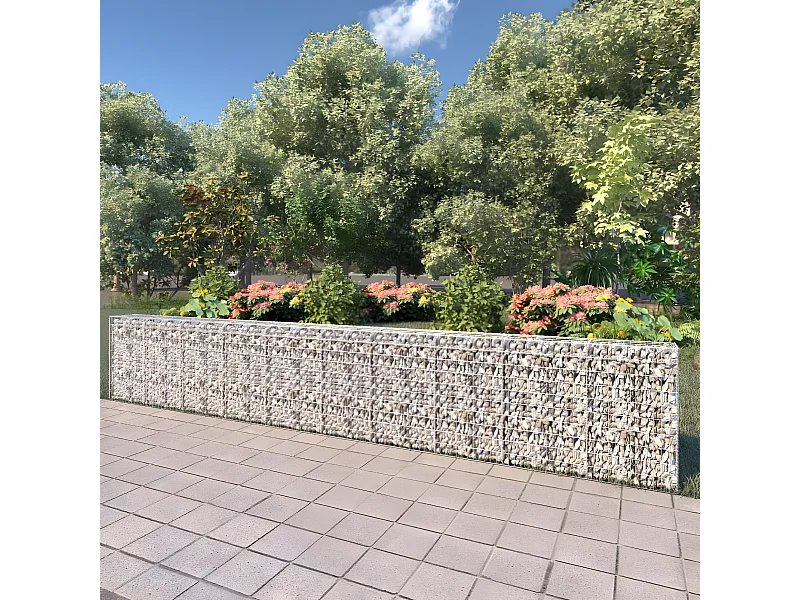 Mur à gabion avec couvercles Acier galvanisé 600 x 30 x 100 cm WVGQ5725
