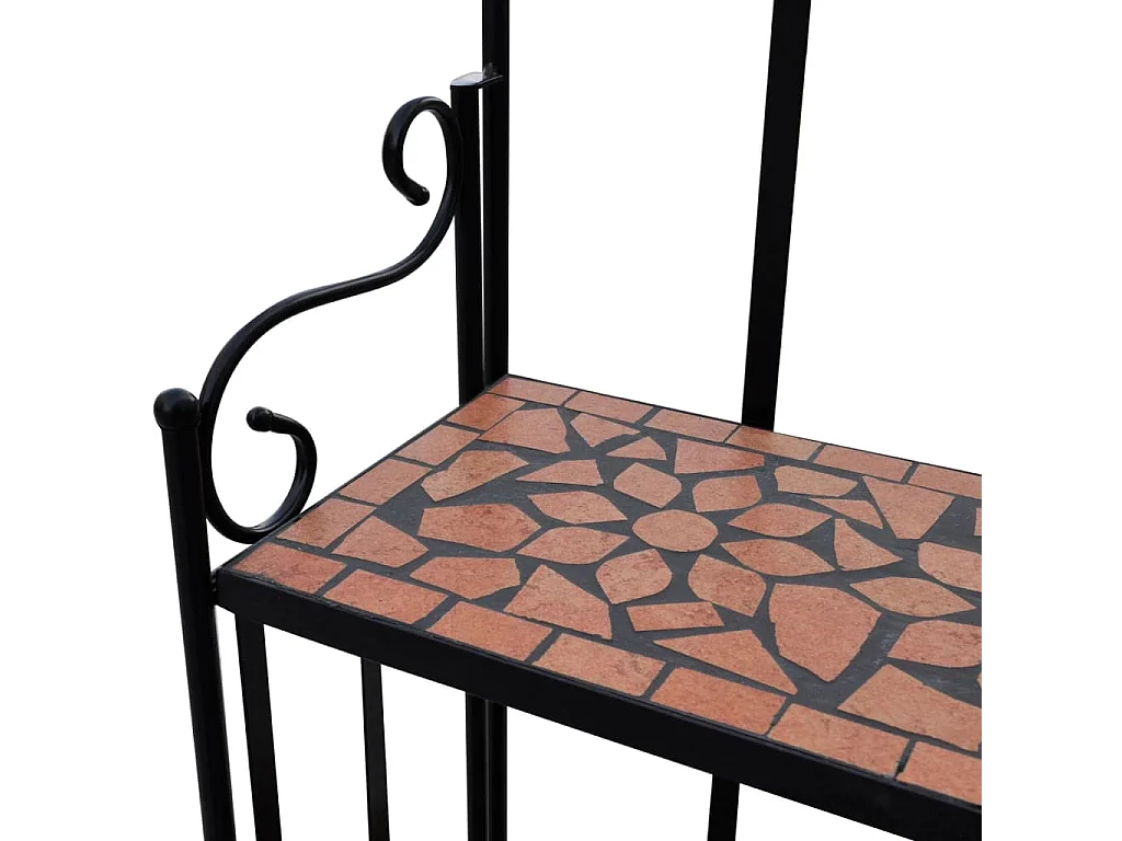 Suporte de exposição p/ plantas em padrão de mosaico terracota PT750548