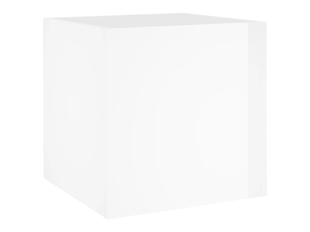 Plantenbak 40x40x40 cm bewerkt hout hoogglans wit NL761205