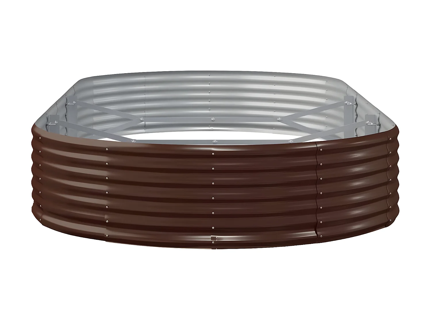 Jardinière Lit surélevé de jardin Acier enduit de poudre marron PJHR97984