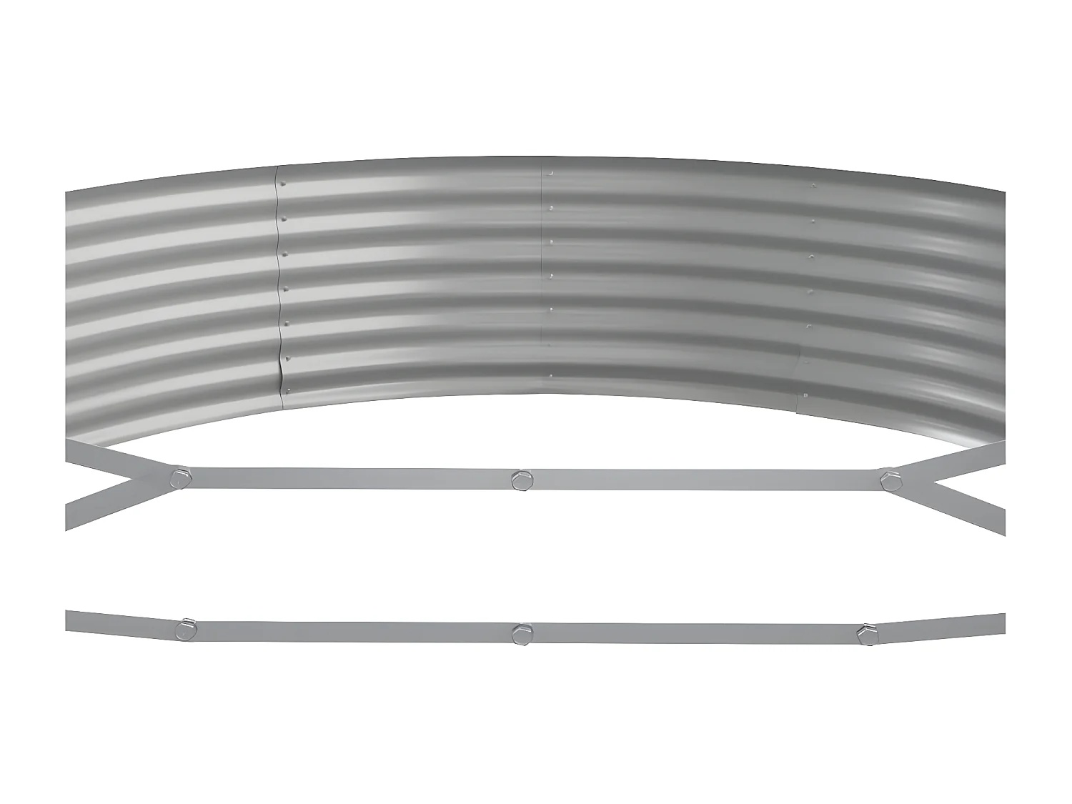 Jardinière Lit surélevé de jardin Acier enduit de poudre marron PJHR97984